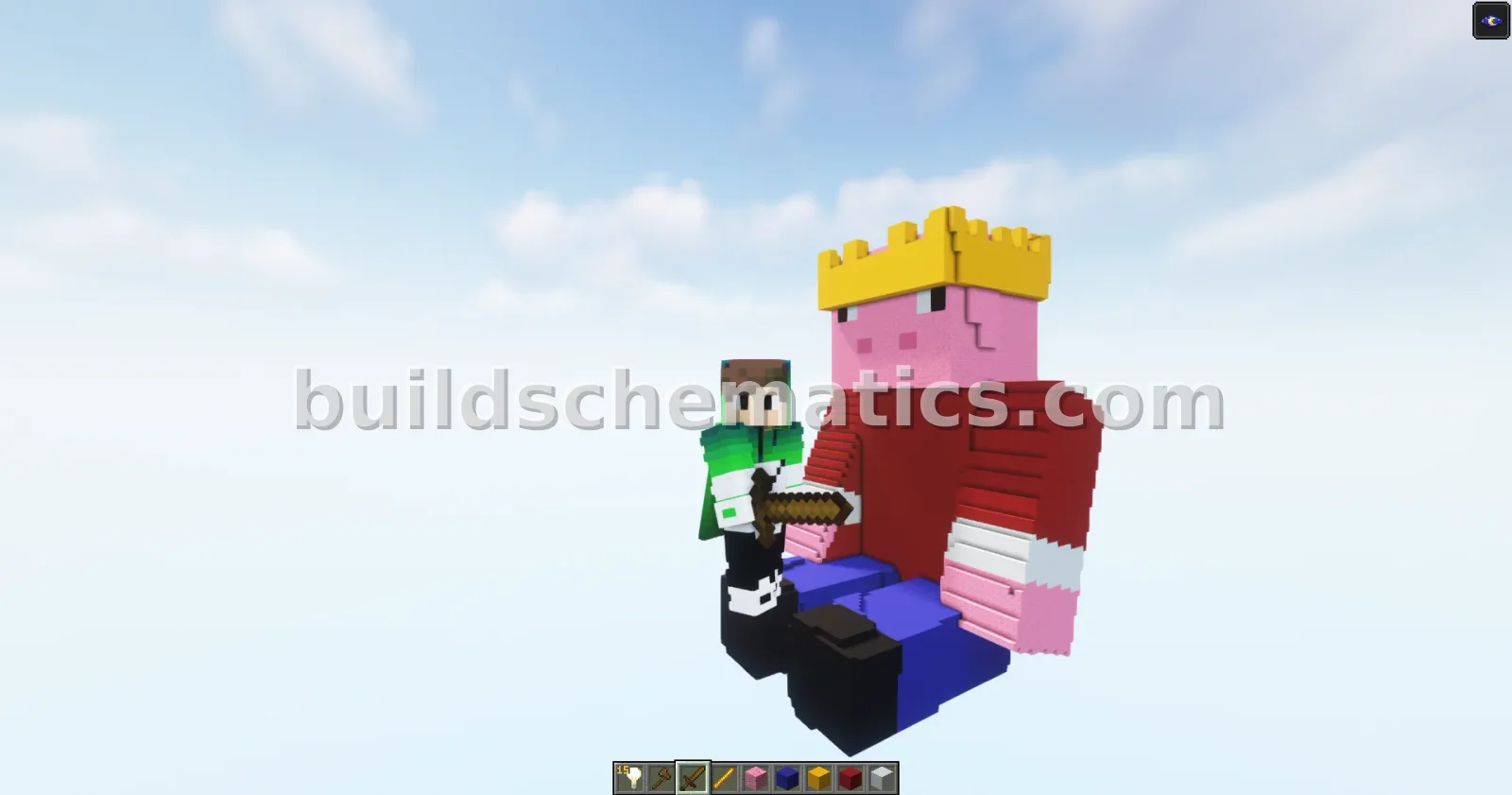 Youtuber Statue 3D Minecraft — view 2