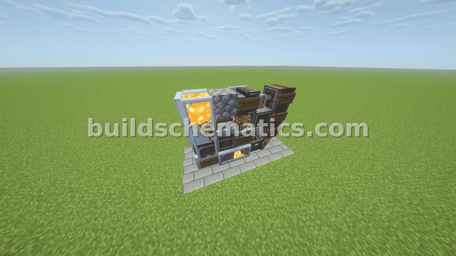 High-Efficiency Iron Farm Schematic — view 3