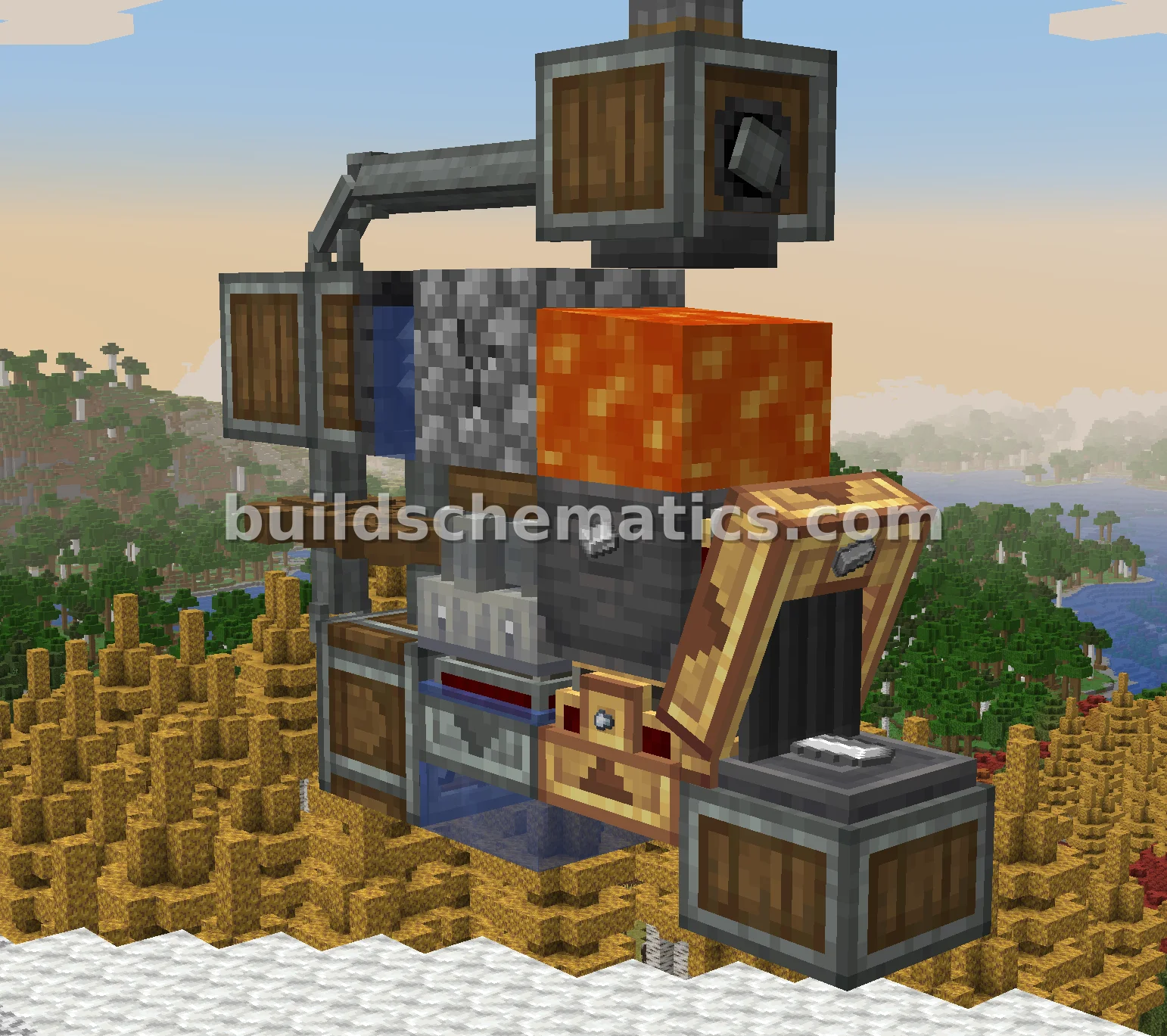 One Block Wide Iron Farm Design