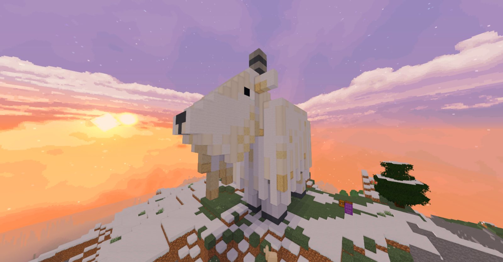 Giant Pixel Art Goat