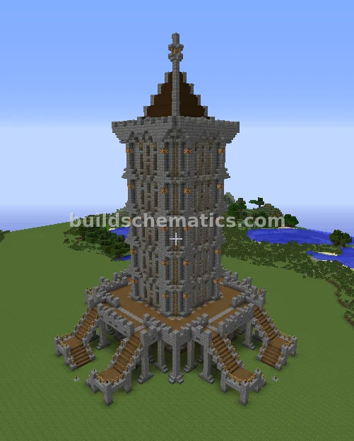 Medieval Spawn Tower with Winding Staircase