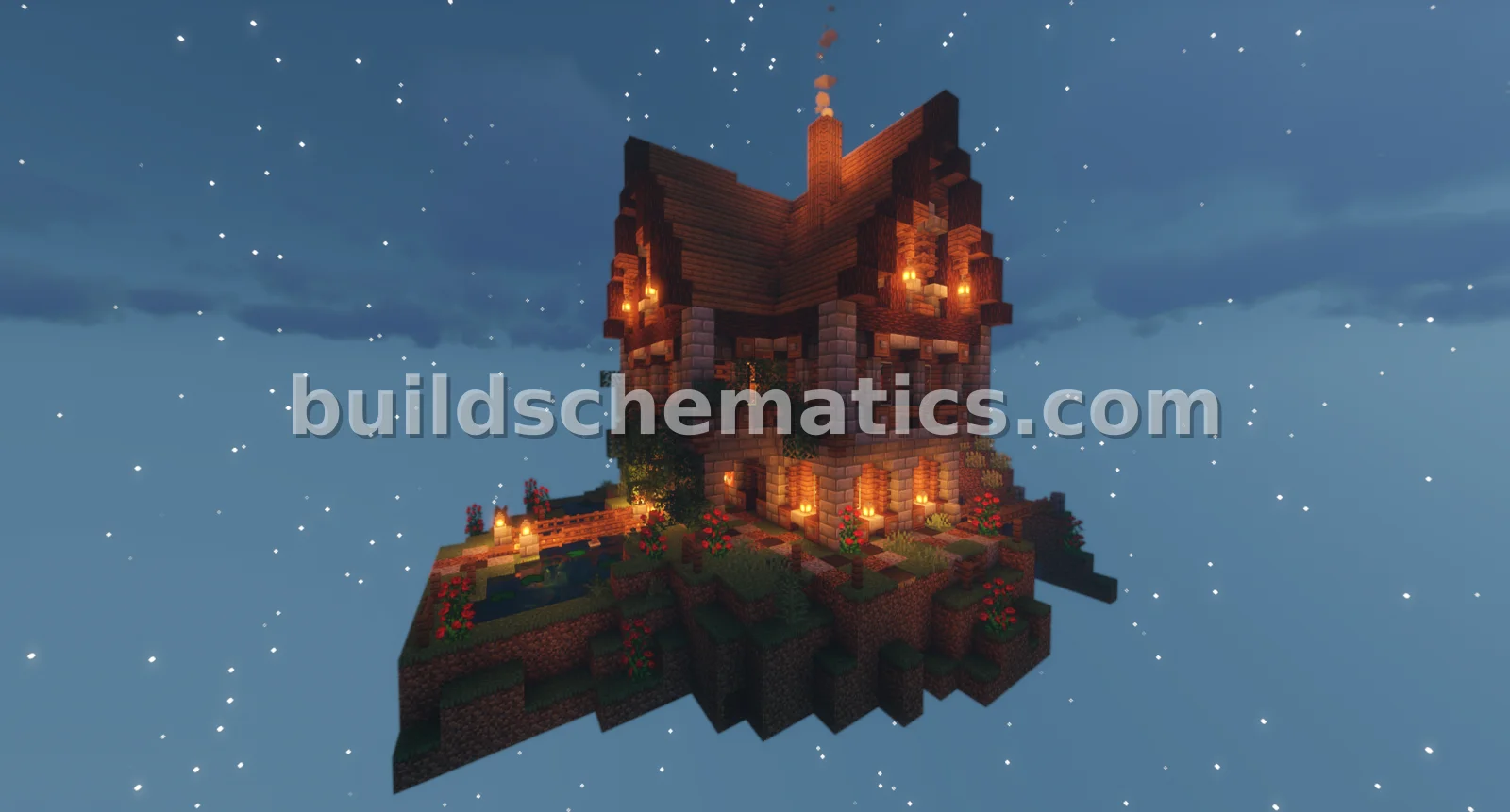 Medieval Spruce House With Pond And Stable