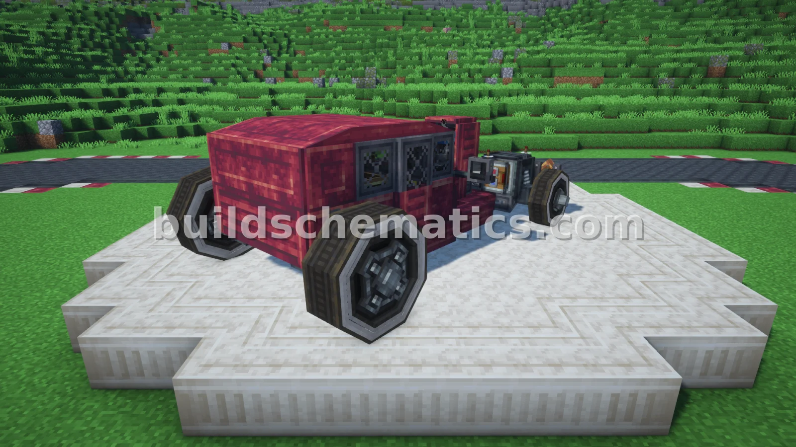 Crimson Hot Rod Vehicle — view 3