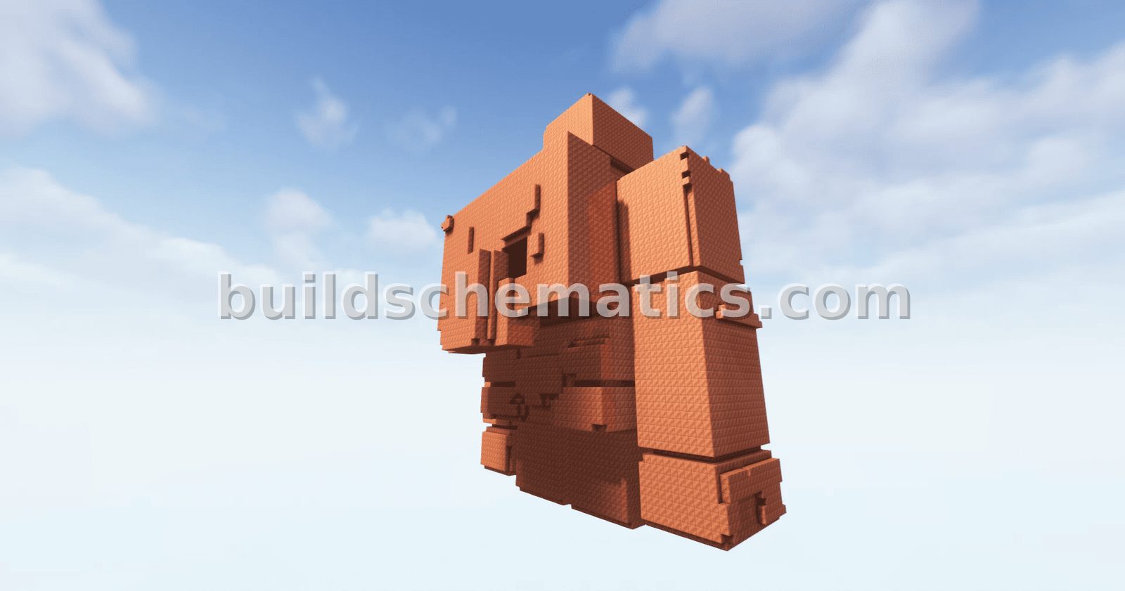 Large Copper Golem Statue 3D Minecraft Schematic — view 2