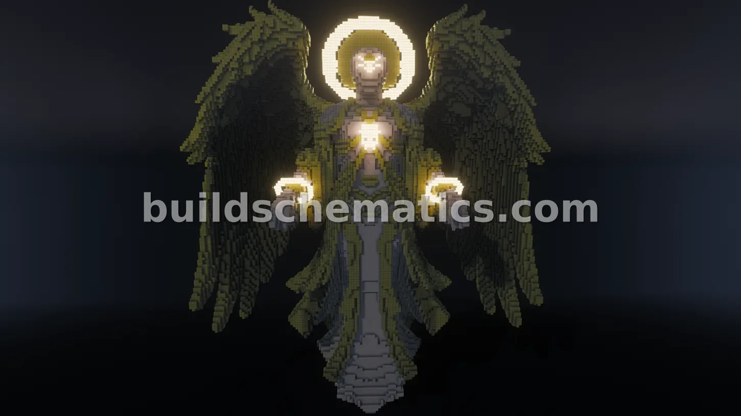Golden-Winged Faceless Holy Angel Statue — view 2