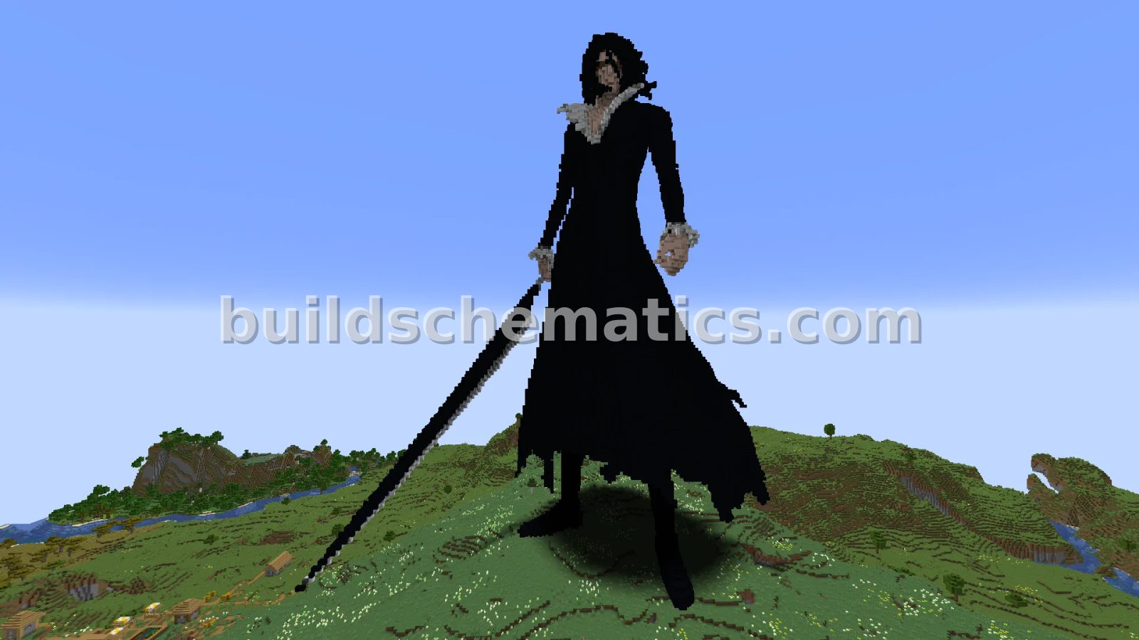 Zangetsu Bleach Statue – Large Scale Minecraft Build