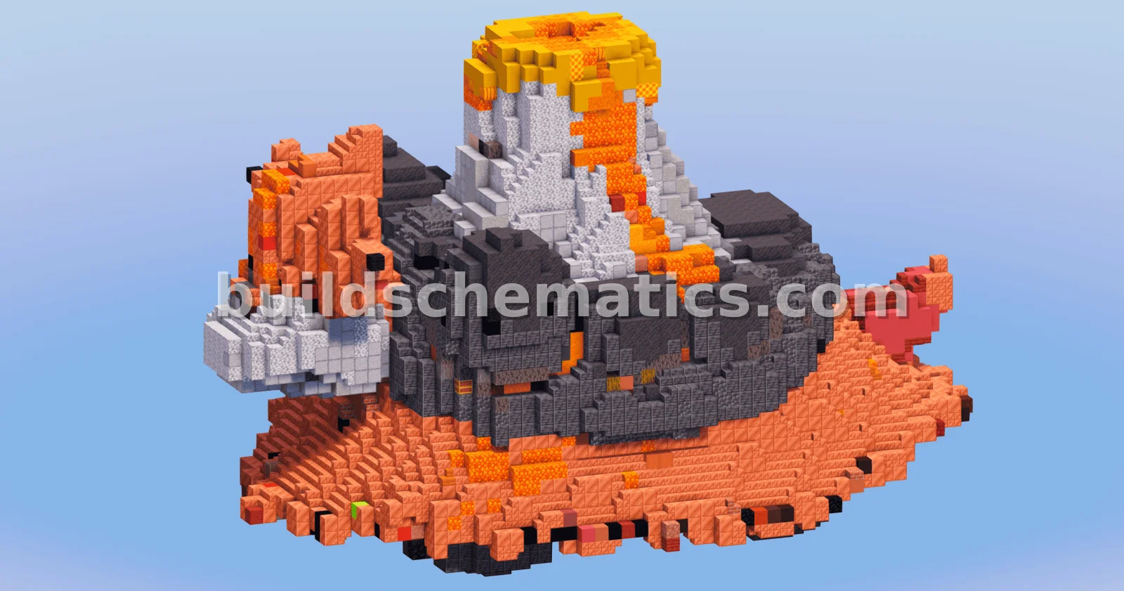 Mega Camerupt Pokemon Block Build