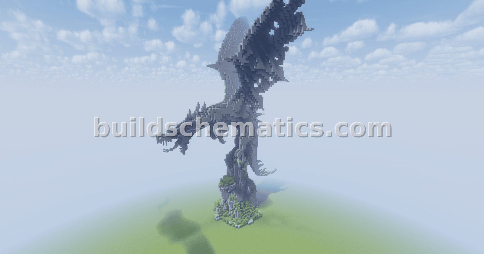 Majestic Dragon Sculpture for Minecraft Worlds