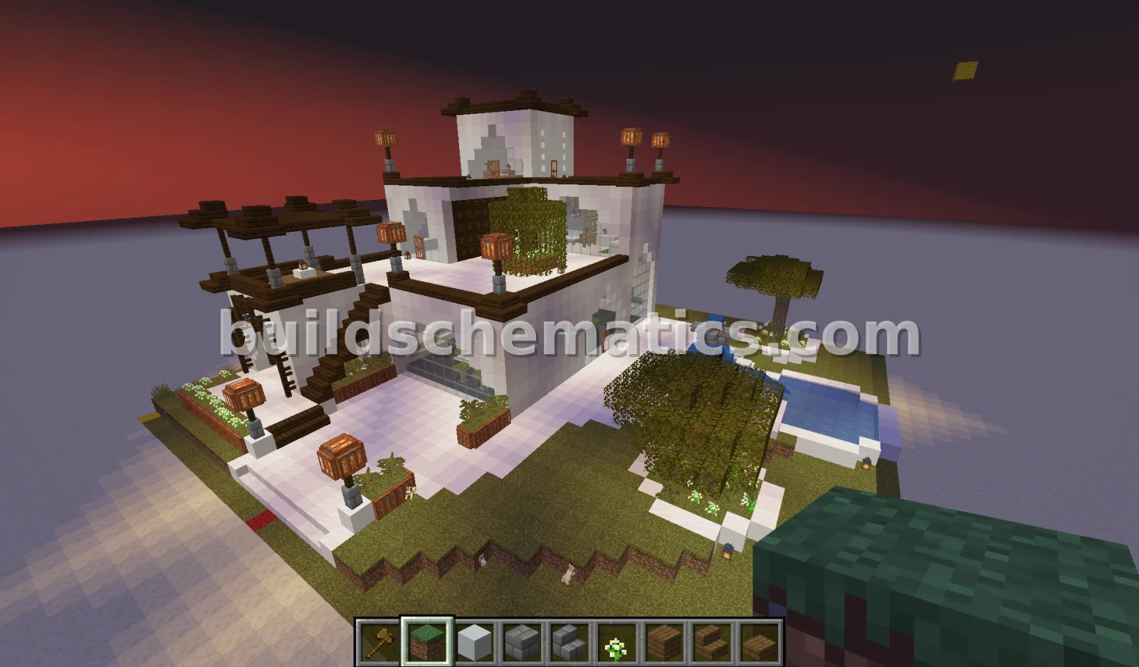 Modern Oriental House With Garden