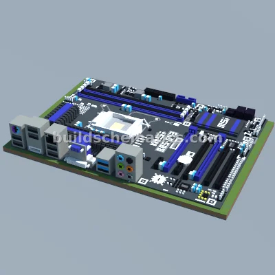 MSI B85-G43 Motherboard Pixel Art