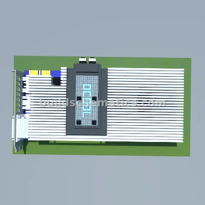 Custom Water-Cooled Graphics Card Model — view 2