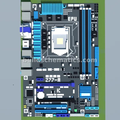 ASUS Z77-A Motherboard Pixel Art — view 2