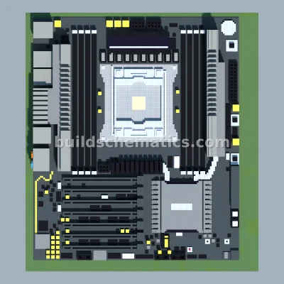 Intel X99 Motherboard Pixel Art — view 2
