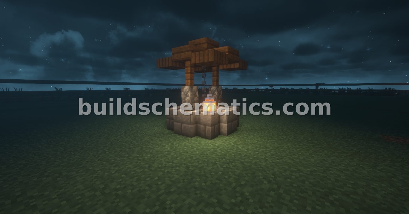 Medieval Well with Wooden Roof — view 3