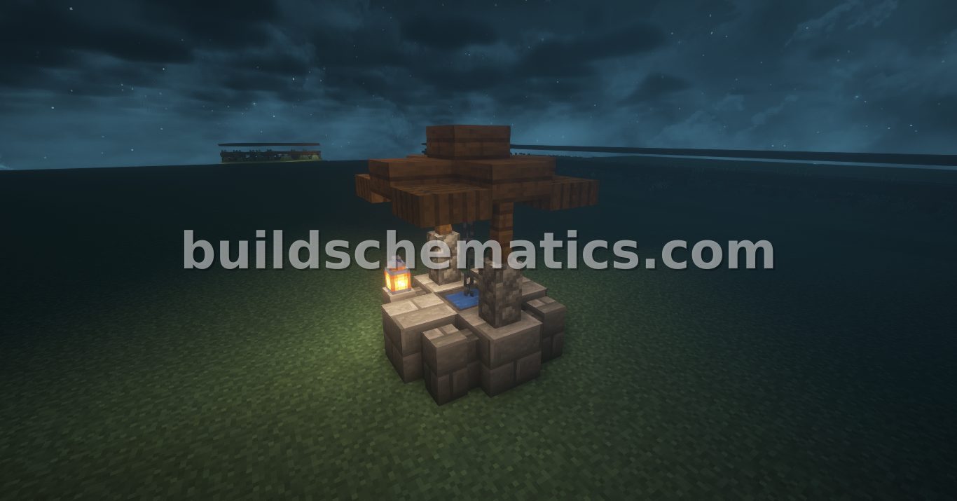 Medieval Well with Wooden Roof — view 4