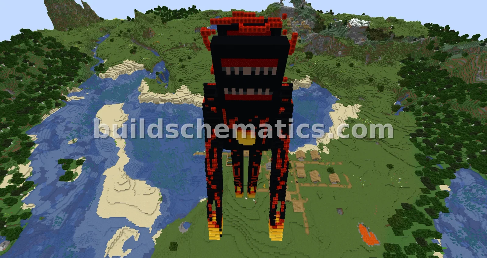 Bloody Enderman Statue Build — view 3