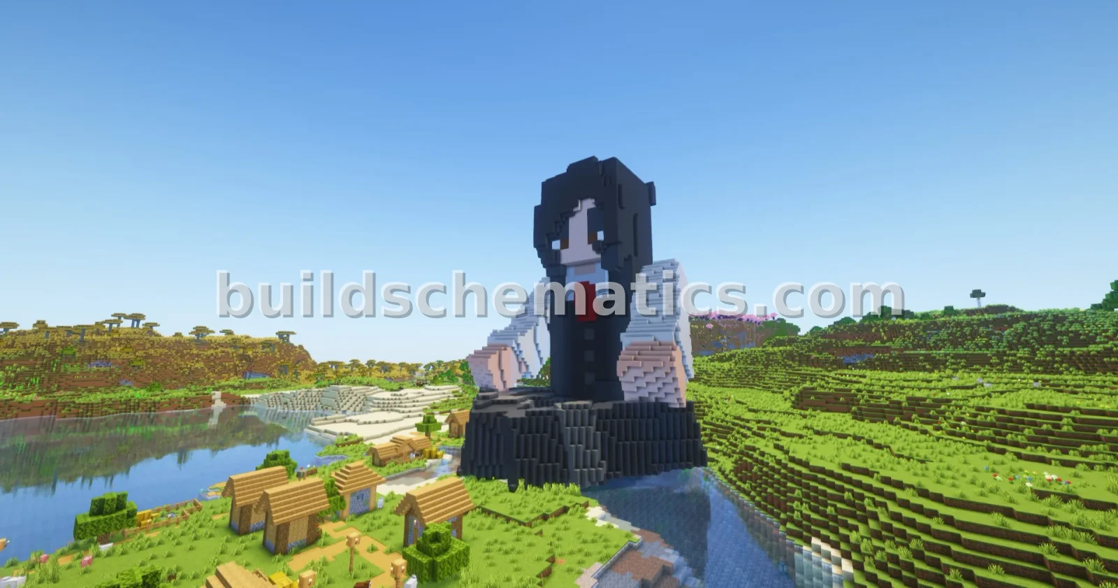 3D LekoO Statue Minecraft Build — view 4