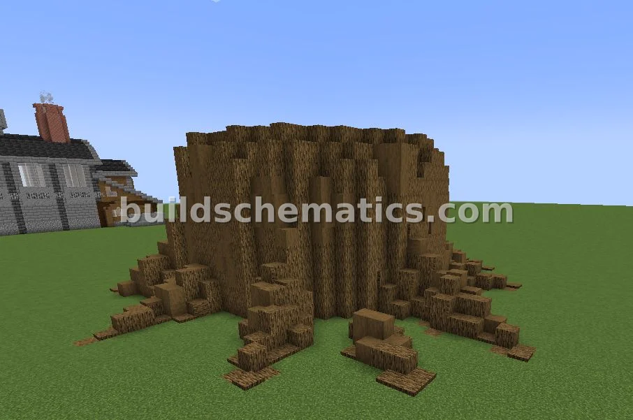 Large Oak Tree Stump Structure — view 3