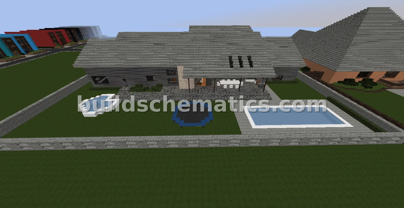 Modern Family Home with Garage and Pool — view 2