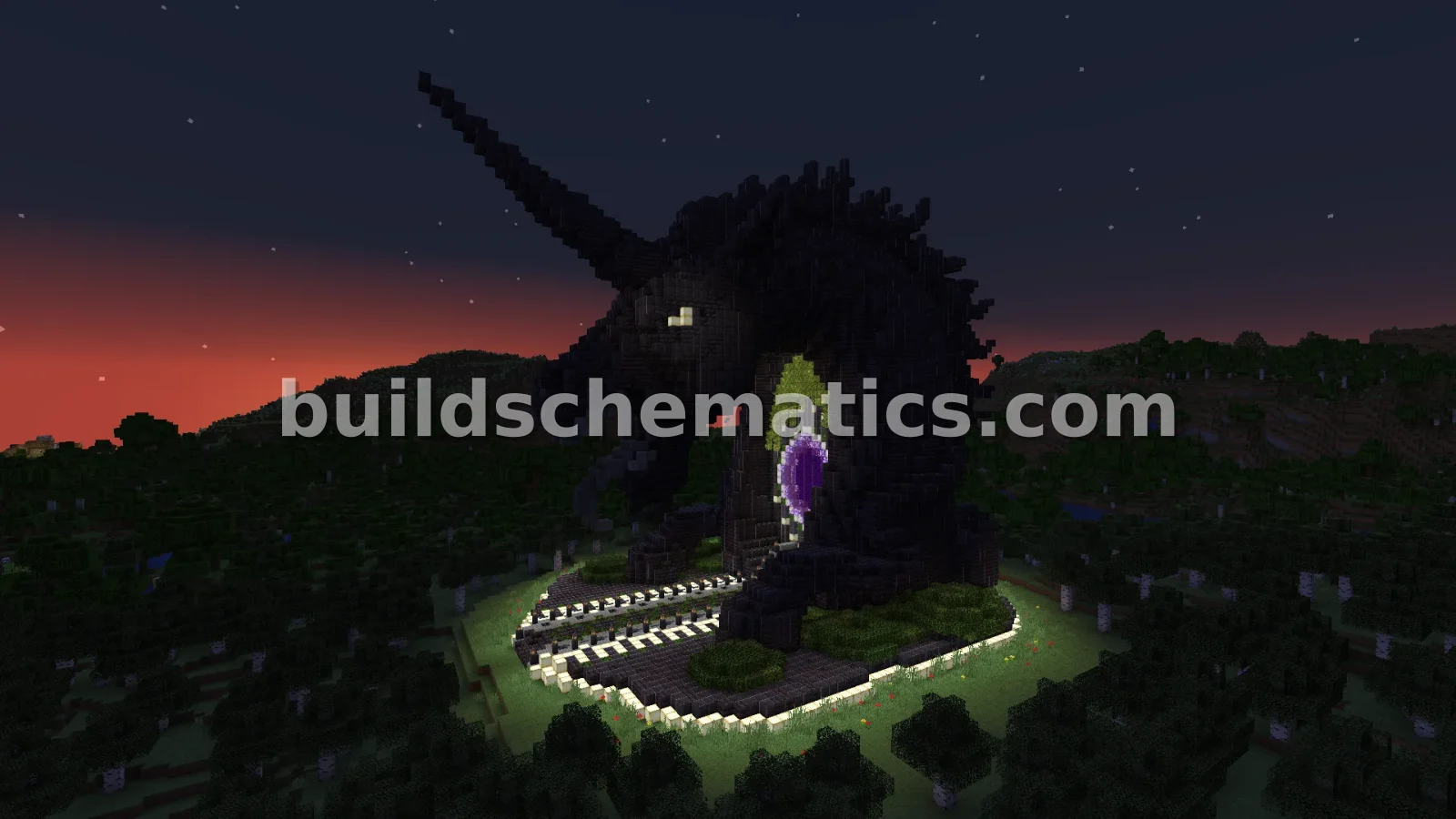 Dark Unicorn Nether Portal Statue — view 5