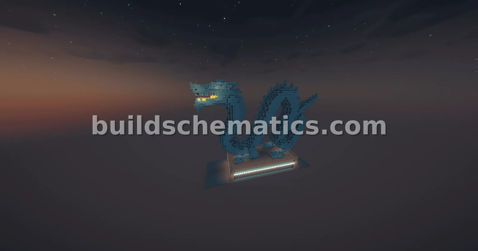 Orange Terracotta Dragon Statue