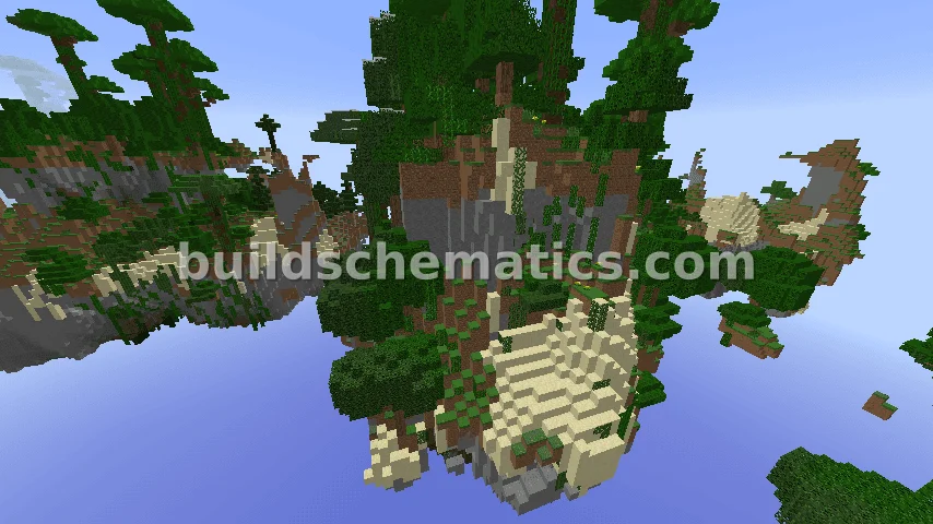 Jungle Floating Island with Ores — view 3
