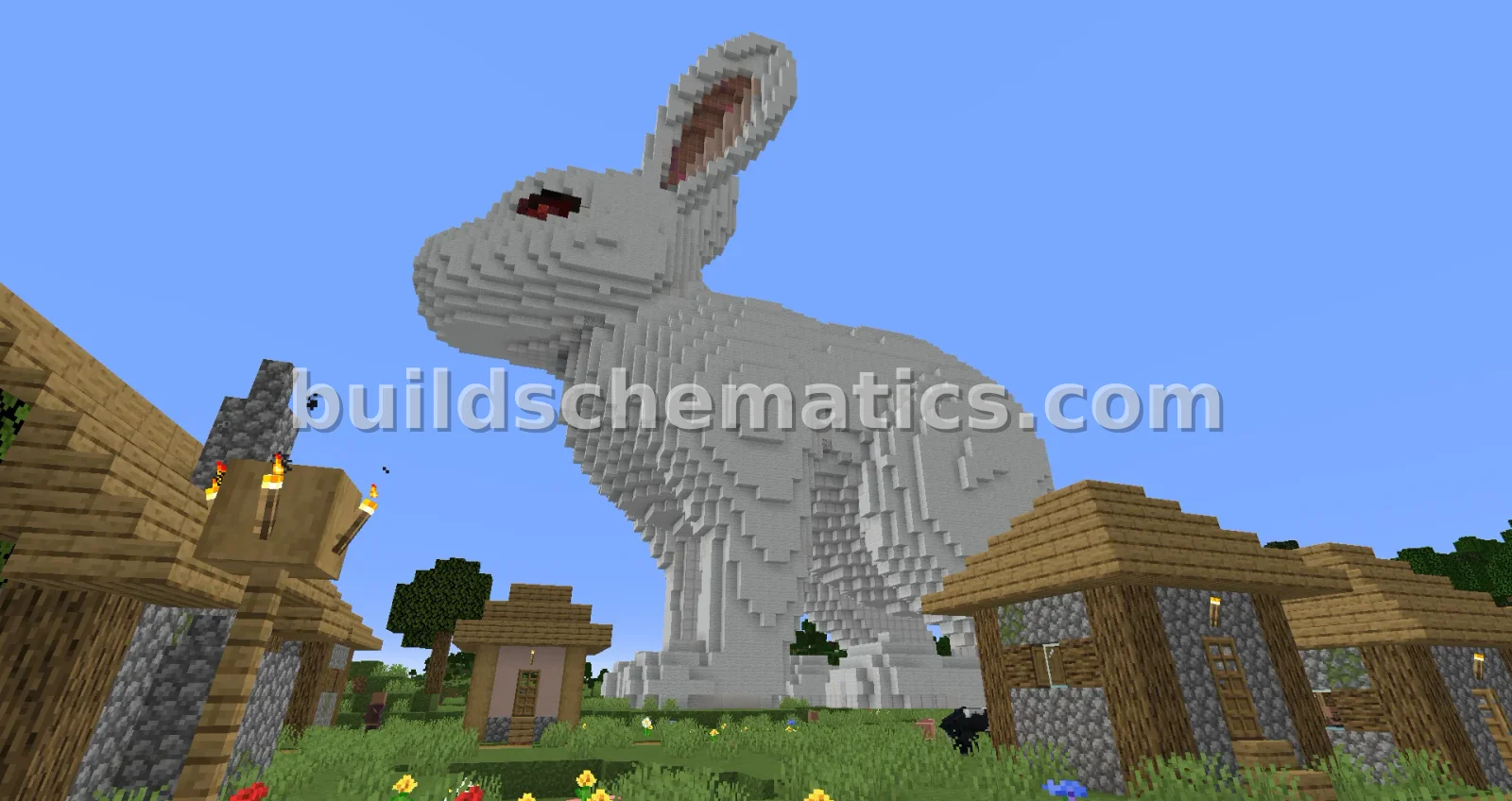 Rabbit Statue - Large Organic Minecraft Build — view 2