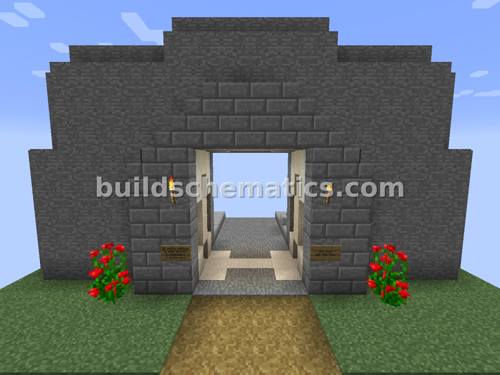 4x5 Piston Door With Buttons — view 3