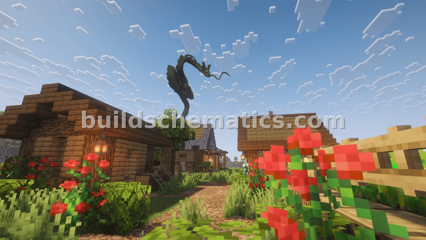 Dragon Ball Shenron Minecraft Statue Build — view 2