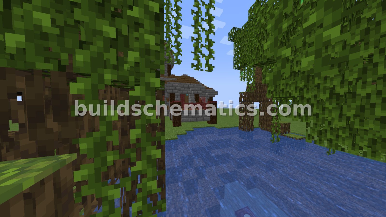 Mysterious Witch House With Pond And Tower — view 2