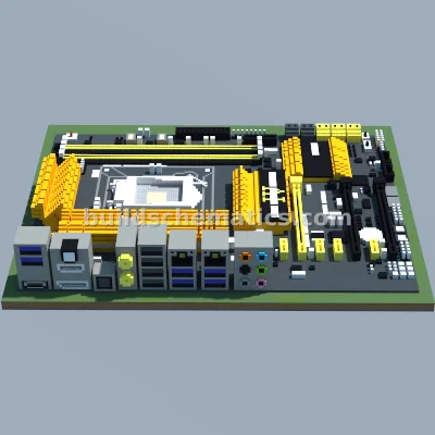 ASUS Z87-DELUXE Motherboard Pixel Art — view 3