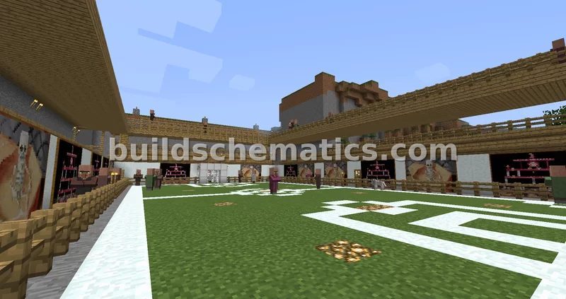 Minecraft Soccer Stadium Schematic — view 3