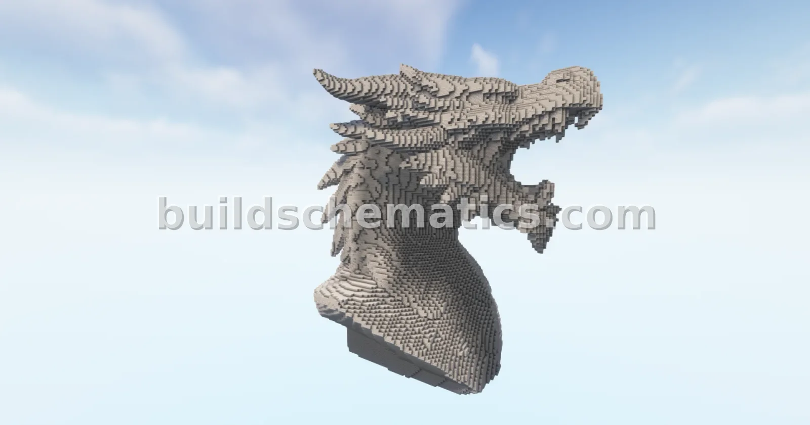 Chinese Statue Head Minecraft Build