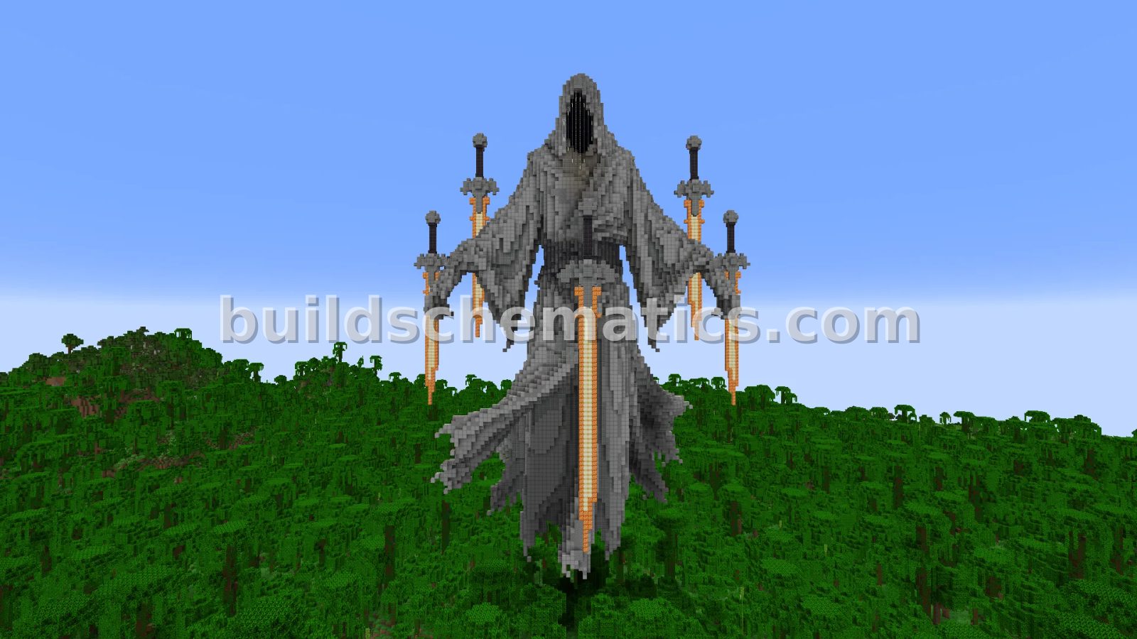 Ghost Blades Statue Minecraft Build
