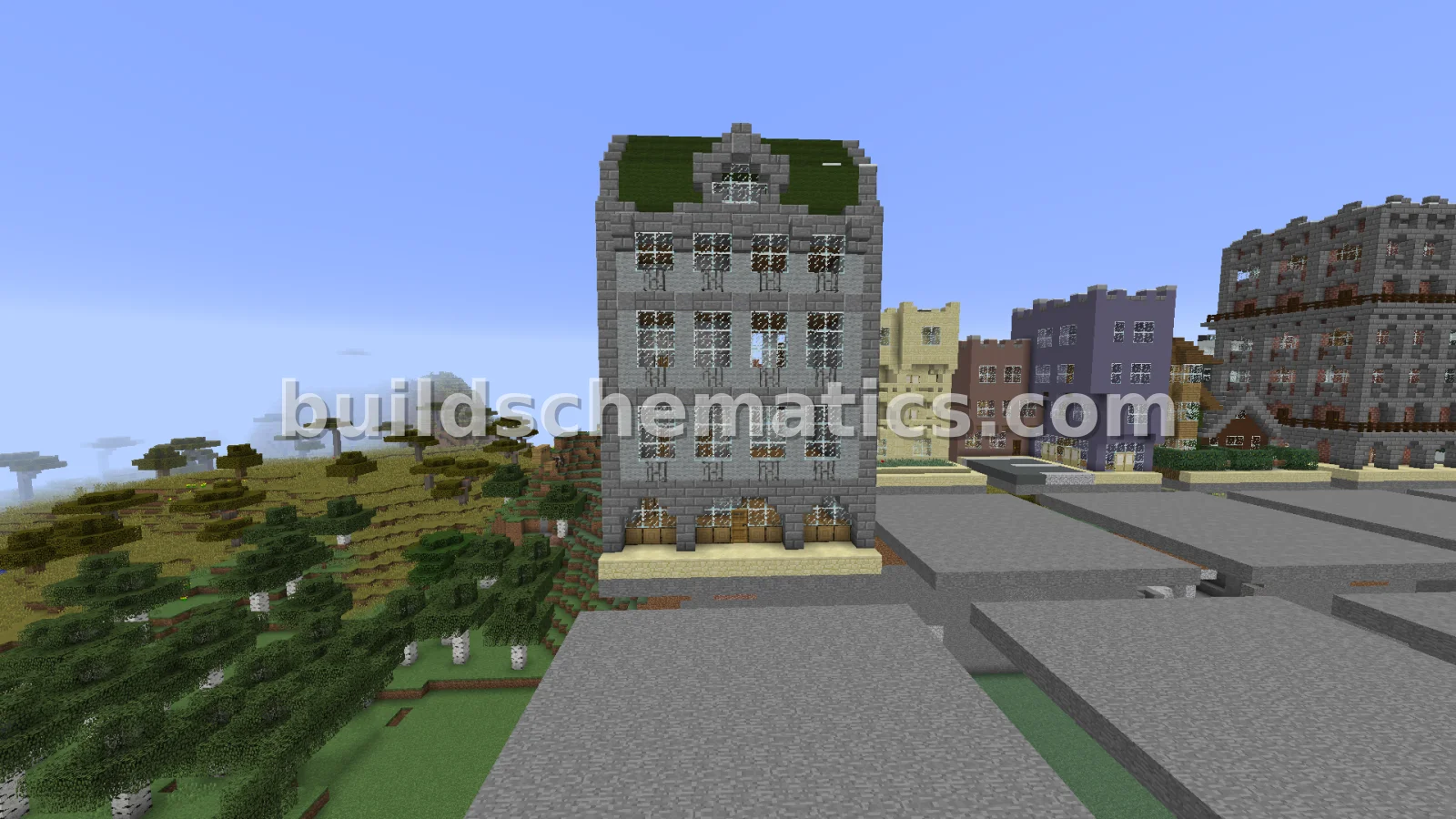 Parisian Apartment Building with Shops