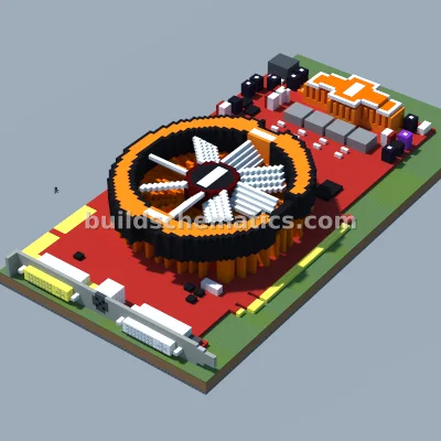 Radeon HD 3850 Graphics Card Pixel Art