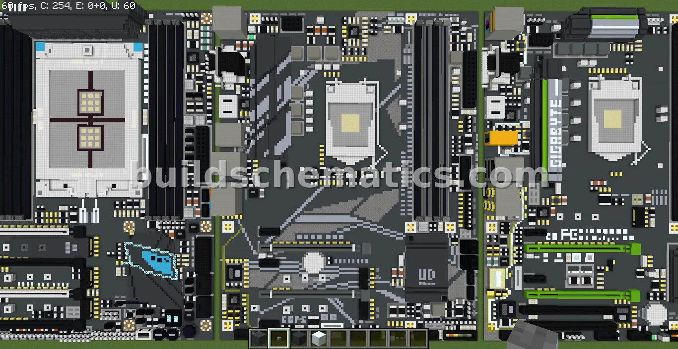 Motherboard Voxel Art — view 2