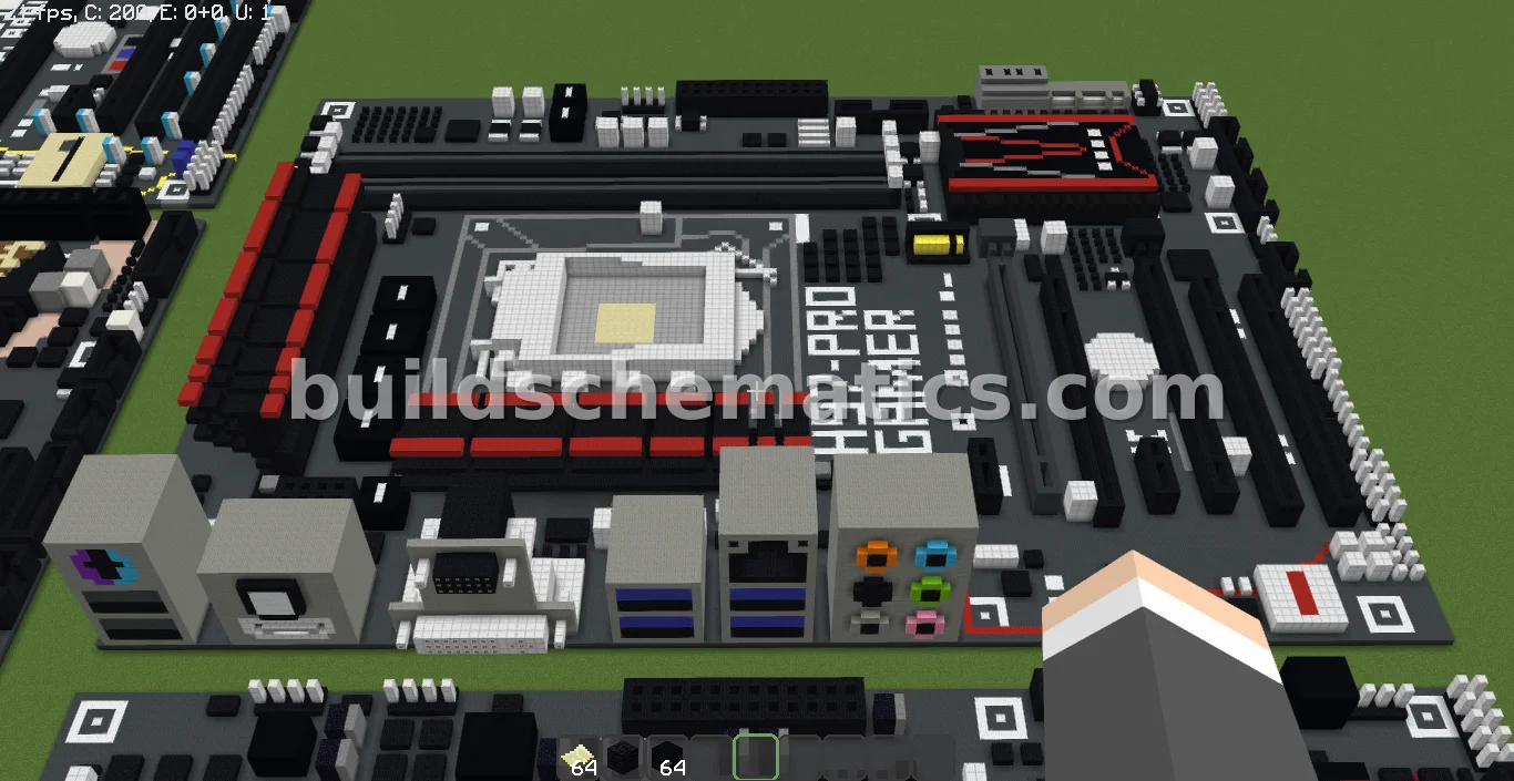 ASUS Intel H97-PRO Gamer Motherboard Pixel Art — view 3