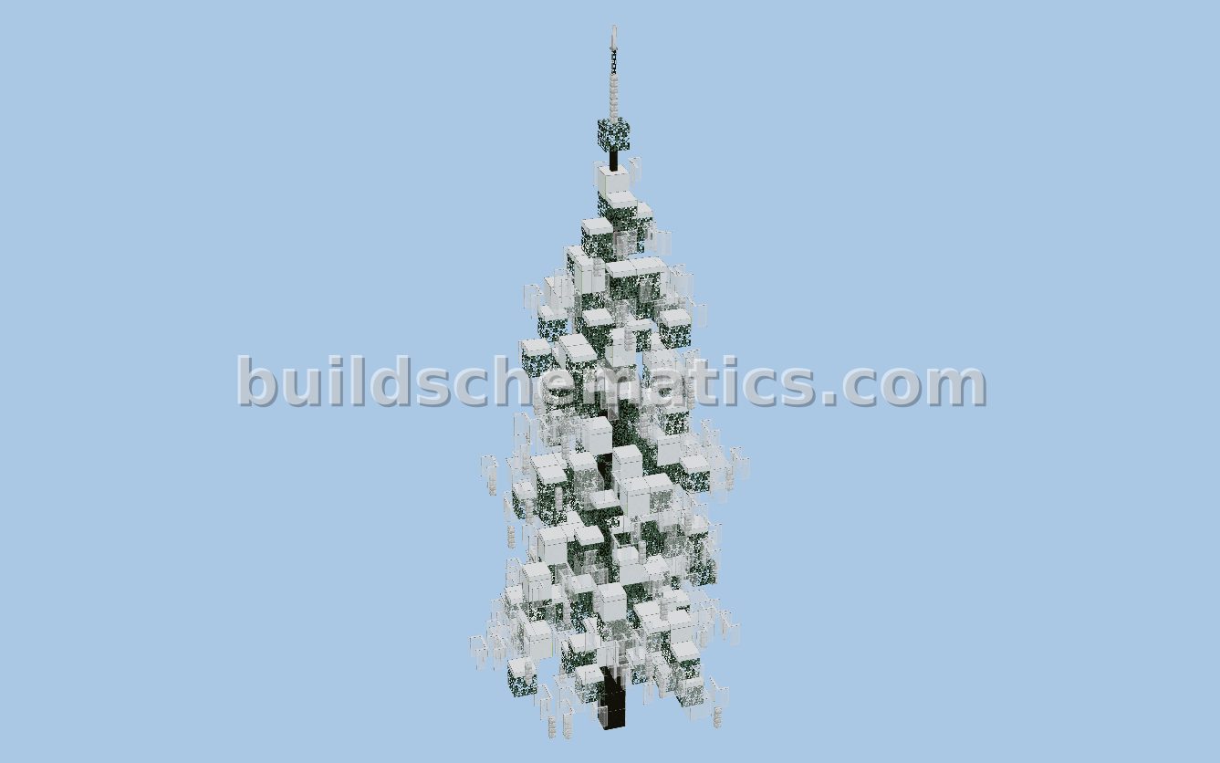 Winter Evergreen Tree Structure