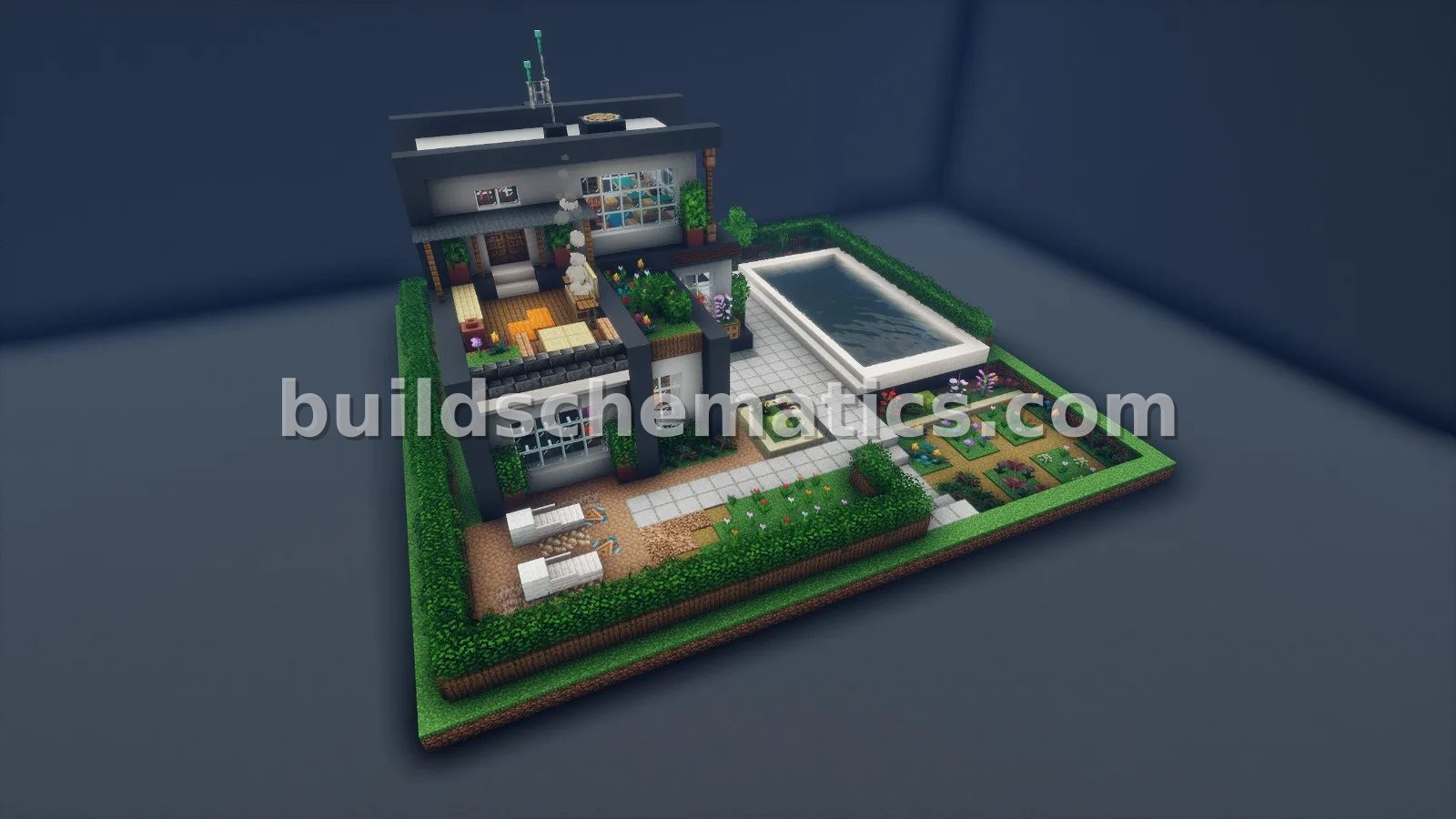 Modern House Schematic for Minecraft — view 4