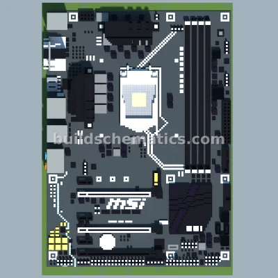 Intel Z170A SLI PLUS MSI Motherboard Pixel Art — view 2