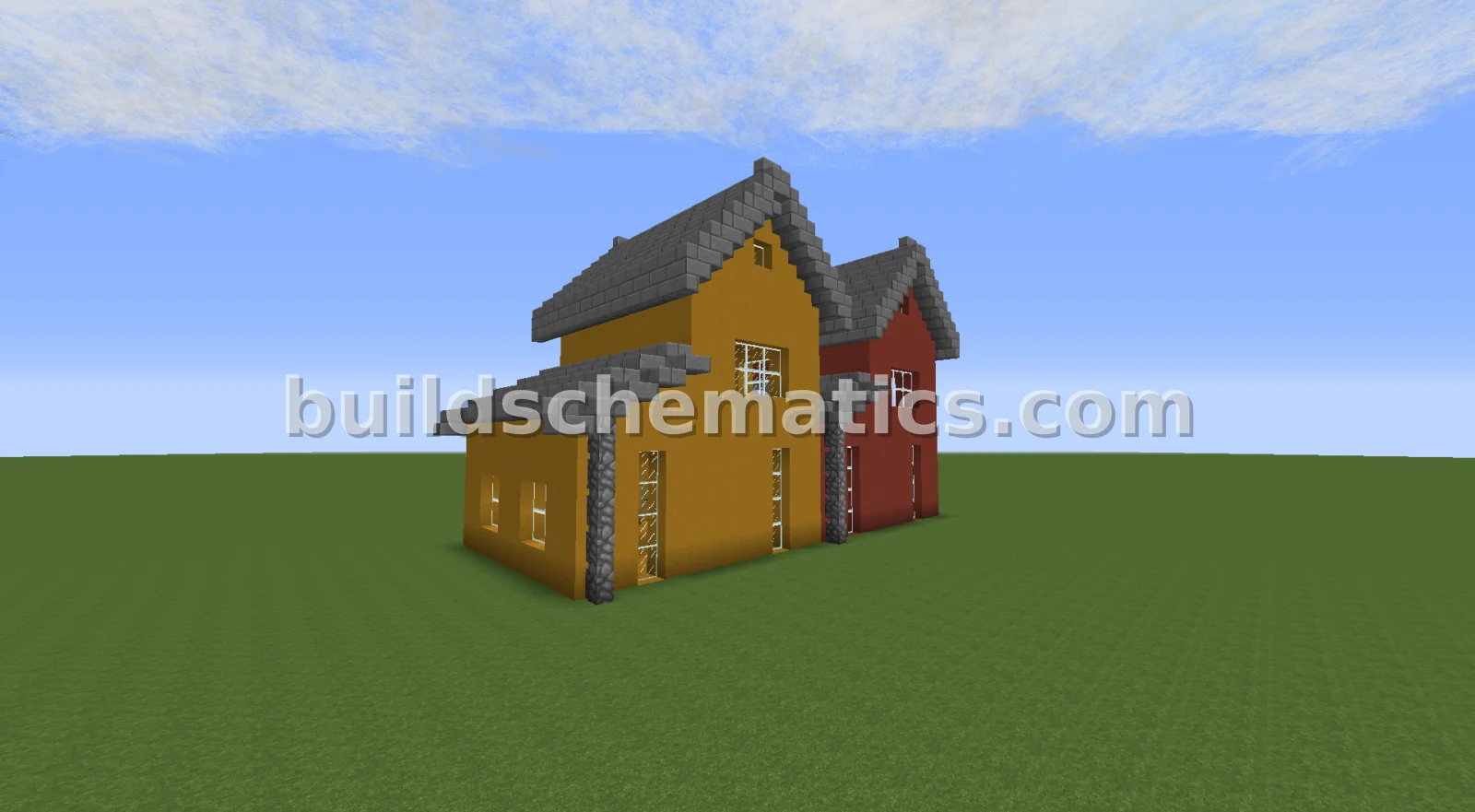 Red And Yellow Twin Homes — view 3