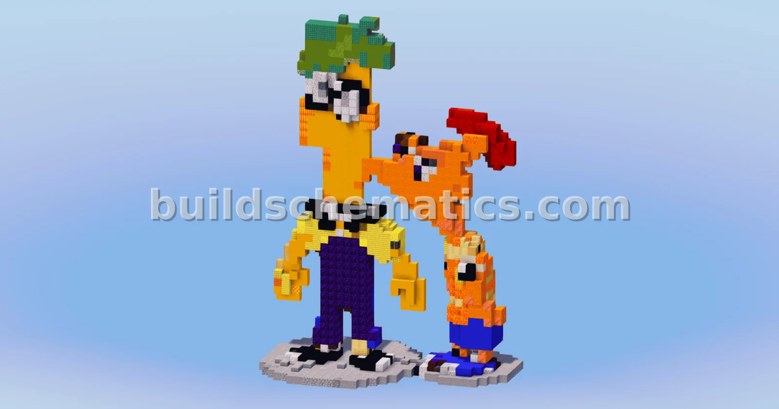 Phineas and Ferb Statue