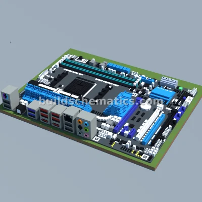 ASUS M5A99X EVO R2.0 Motherboard Pixel Art