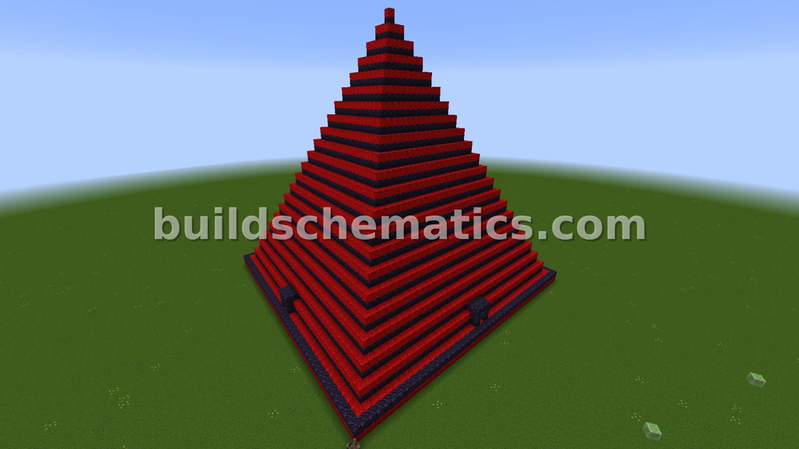 Obsidian Redstone Pyramid Structure