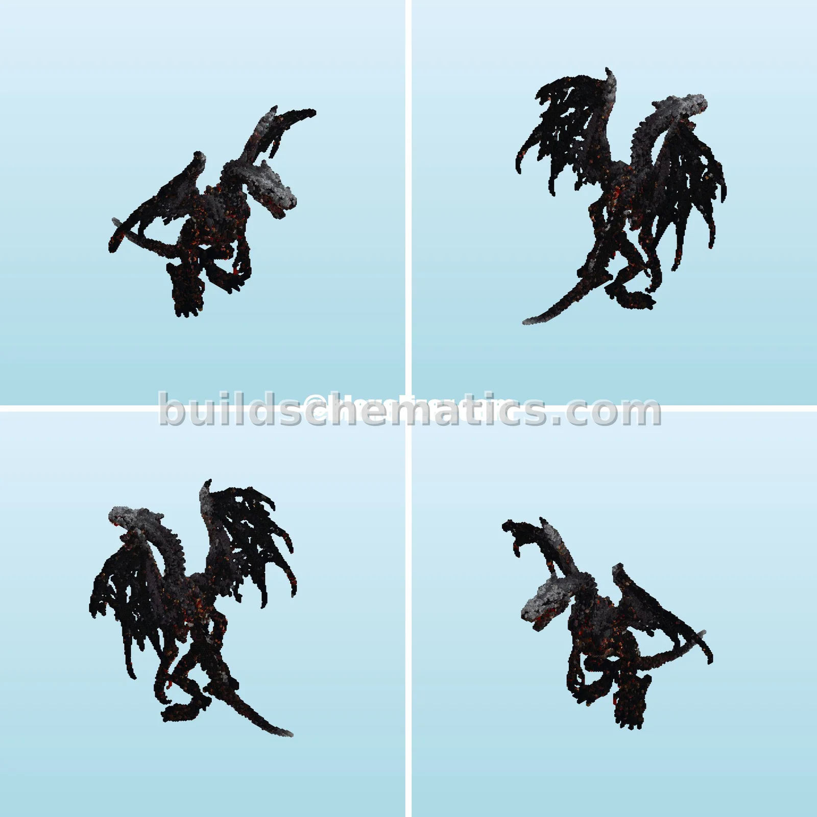 Giant Undead Dragon Model