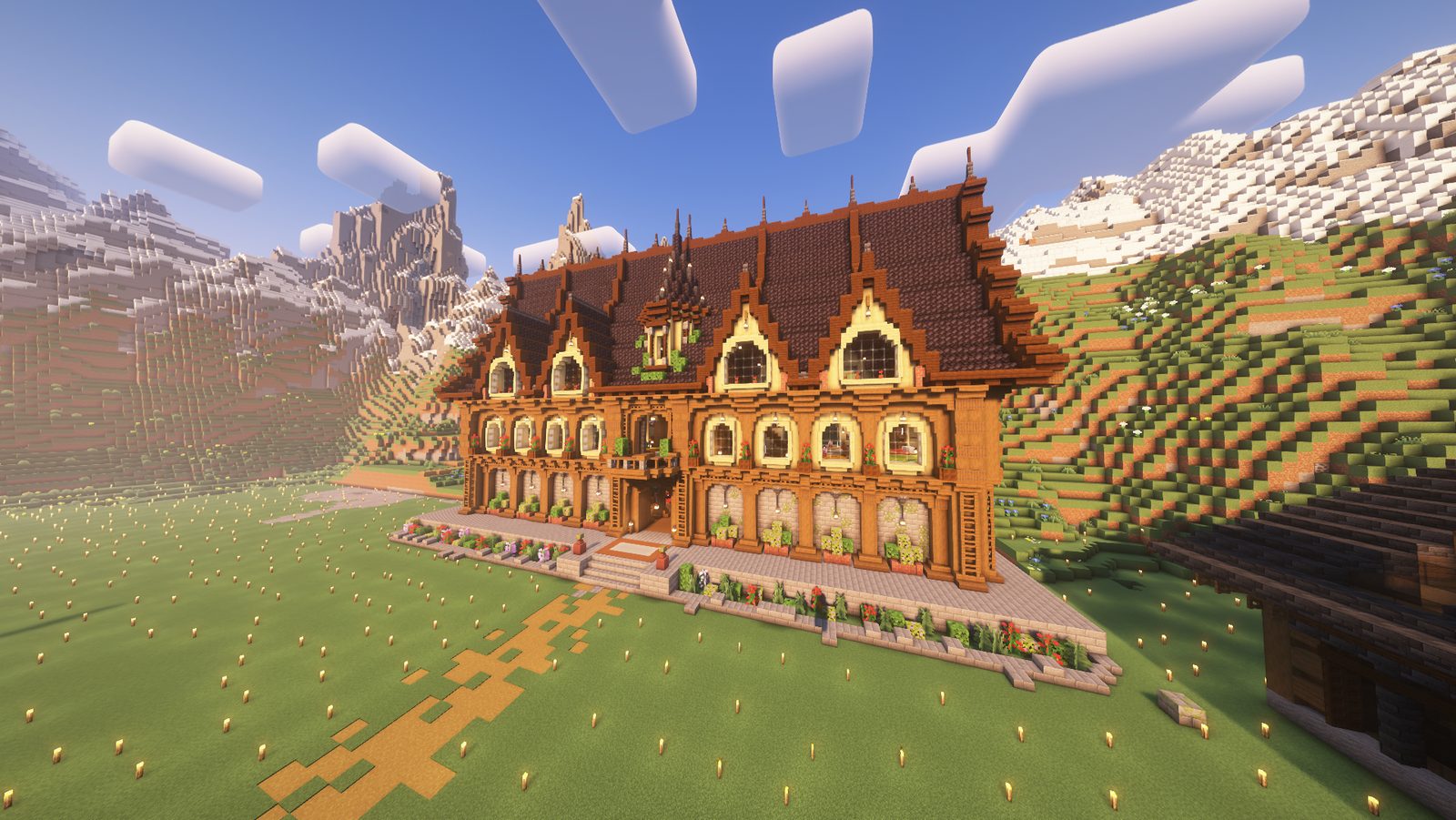 Decorated Medieval Villager Trading Hall
