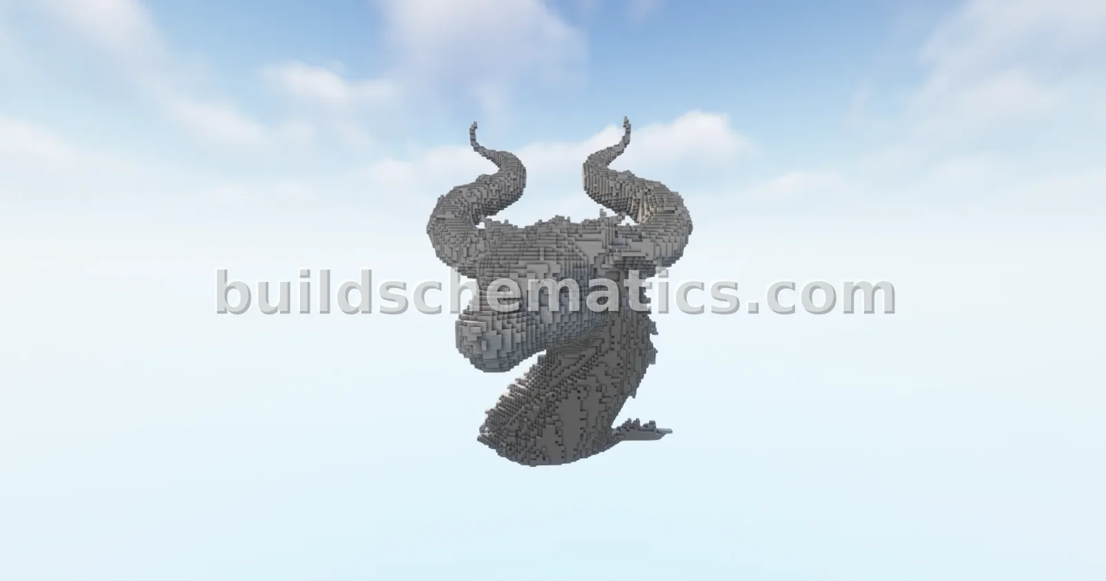 Minecraft Head Goat Statue Build