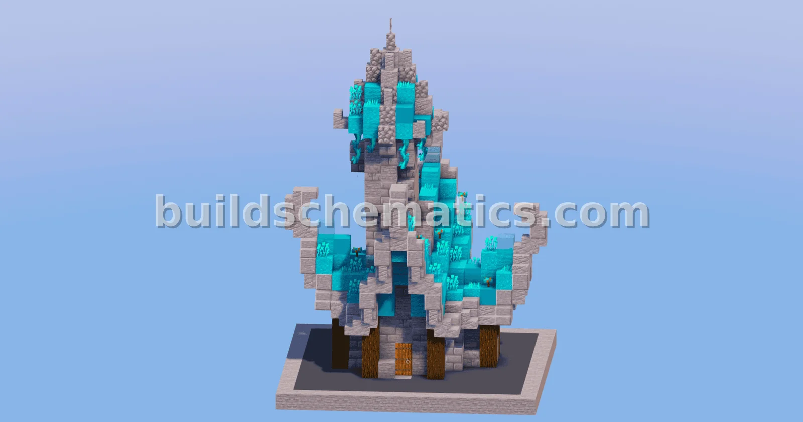 Cyan Medieval Fantasy House