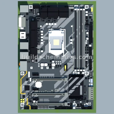 Gigabyte Z370 Motherboard Pixel Art — view 2